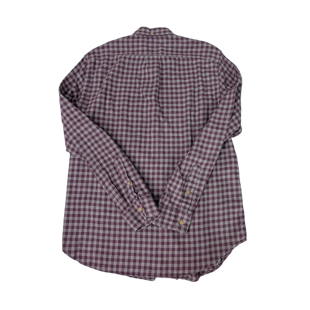 J. Crew‎ Purple Check Workshirt Chest Pocket L/S Button Shirt Men's Size Medium